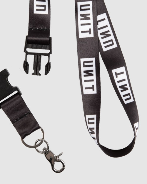 UNIT - BLOCK LANYARD BLACK ONE SIZE