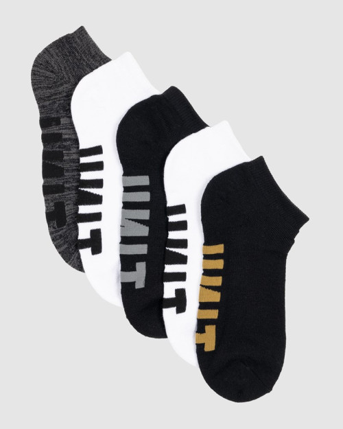 UNIT - ESSENTIAL BAMBOO 5 PACK NO SHOW SOCKS MULTI