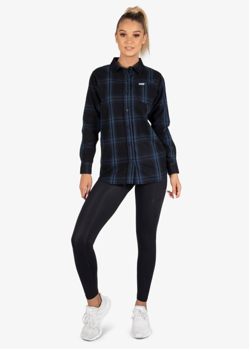 UNIT - FRASER LADIES FLANNEL SHIRT BLUE S