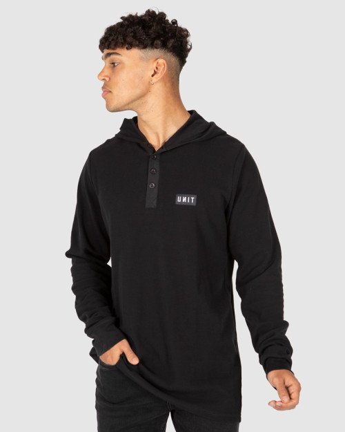 UNIT - PITCH LONG SLEEVE TEE BLACK