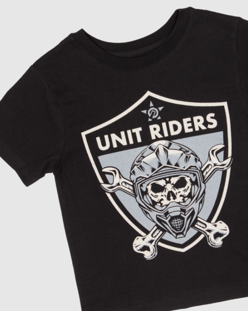 UNIT - RIDERS KIDS TEE BLACK