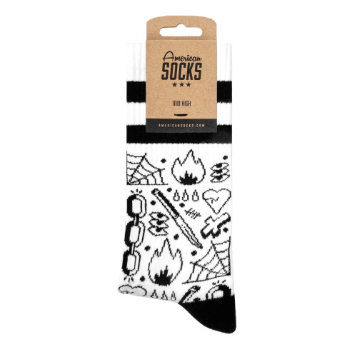 AMERICAN SOCKS - BROKEN CHAIN MID HIGH ONE SIZE