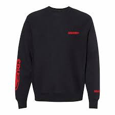 SRH - SPADED GLITCHGANG LONG SLEEVE CREW BLACK